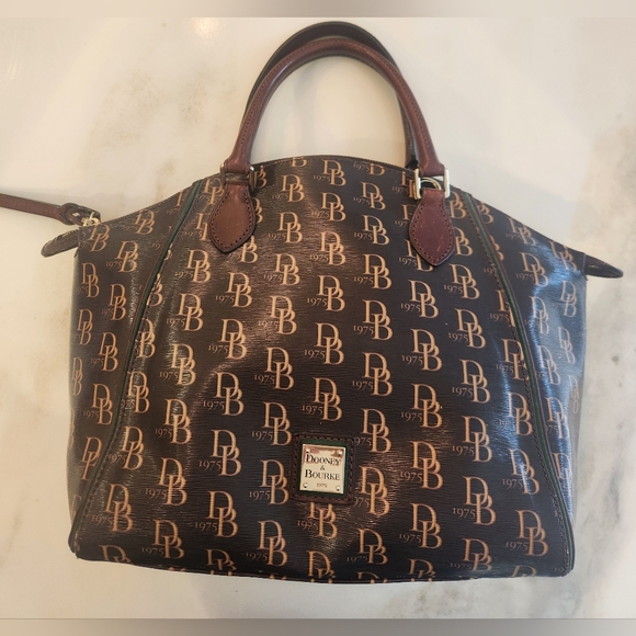 Dooney & Bourke Black and Brown Monogram Bag - Picture 11 of 16